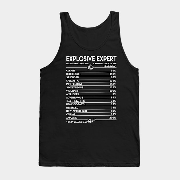 Explosive Expert T Shirt - Daily Factors 2 Gift Item Tee Tank Top by Jolly358